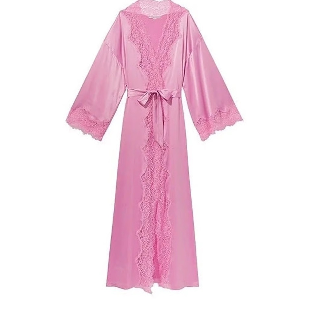 Victoria's Secret Pink Lace Robe and Slip